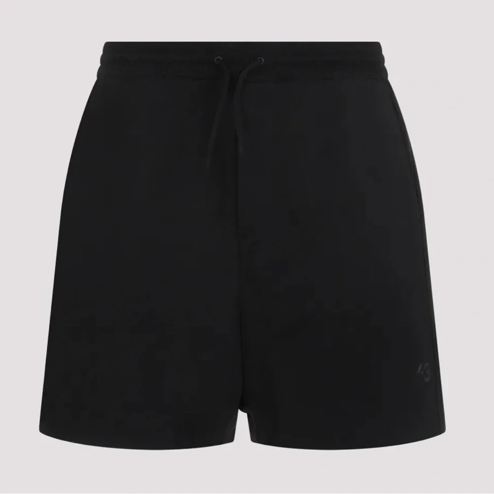 NWT Y-3 Yohji Yamamoto Cotton Blend Logo Drawstring Short